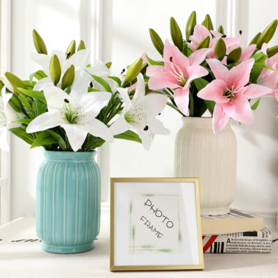 Artificial Lily Silk Flowers for Wedding and Wholesale