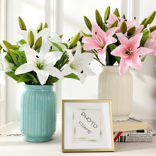 Artificial Lily Silk Flowers for Wedding and Wholesale