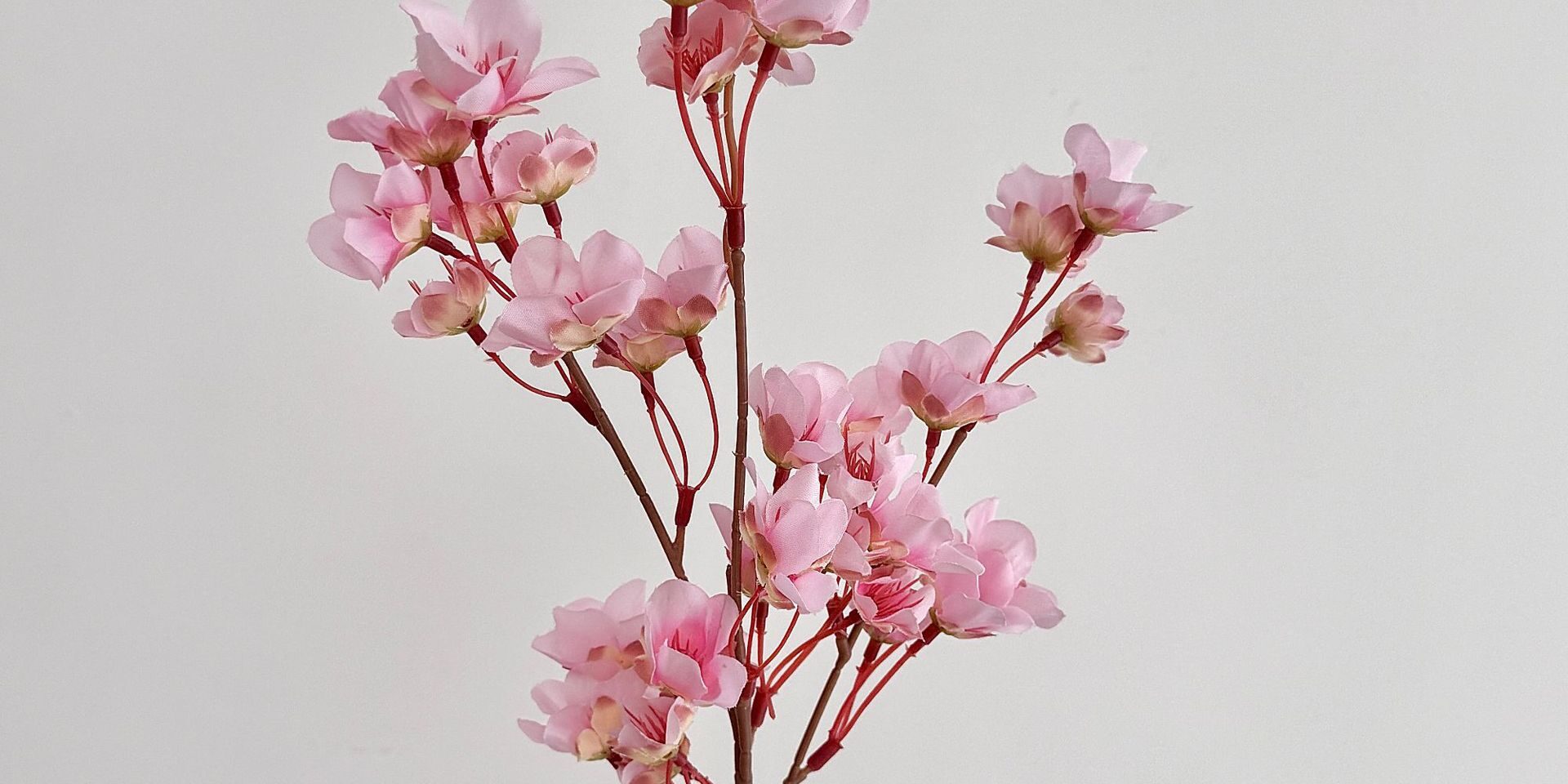 Artificial Cherry Blossom Short Branch Flowers 40cm for Home Decoration