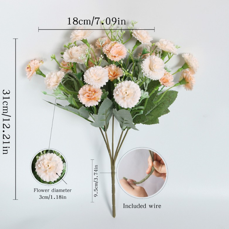 5CM Mini Artificial Carnation Flower Heads for DIY Wedding Decoration