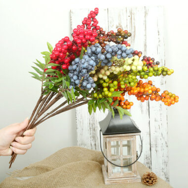  Artificial Red Berries Branch for Christmas and Vase Decoration