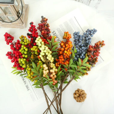  Artificial Red Berries Branch for Christmas and Vase Decoration