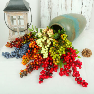  Artificial Red Berries Branch for Christmas and Vase Decoration