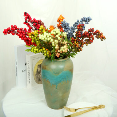  Artificial Red Berries Branch for Christmas and Vase Decoration