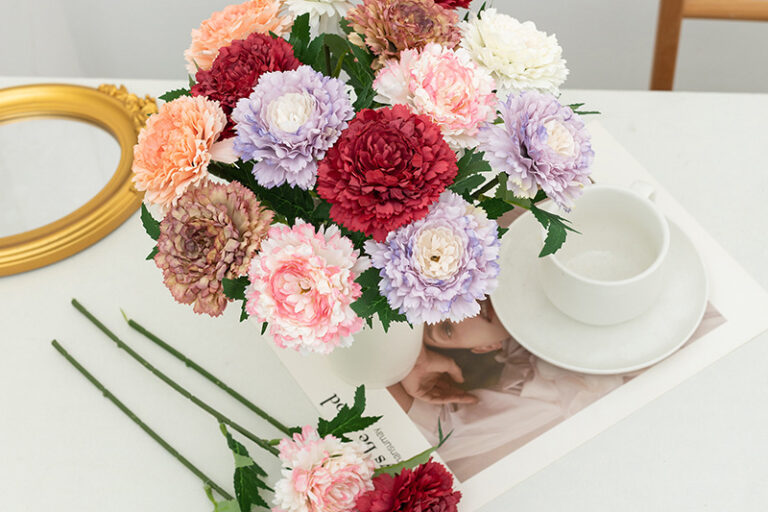 Mini Artificial Carnation Stems for Vase Decoration