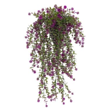 Artificial Eucalyptus Hanging Vine with Flowers for Indoor Wall Decoration 