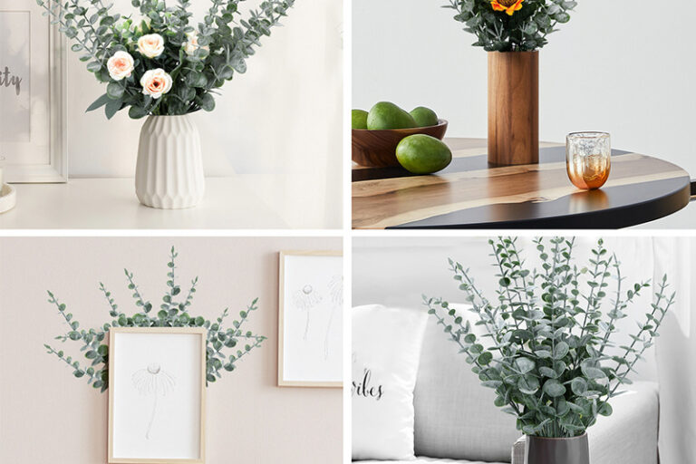 Artificial Eucalyptus Leaf Stem Green Branch for Wedding and Home Decor