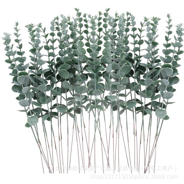 Artificial Eucalyptus Leaf Stem Green Branch for Wedding and Home Decor