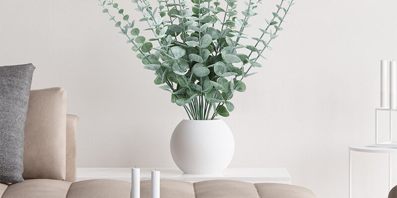 Artificial Eucalyptus Leaf Stem Green Branch for Home Decor & Wedding Wholesale (7) Artificial Eucalyptus Leaf Stem Green Branch for Wedding and Home Decor