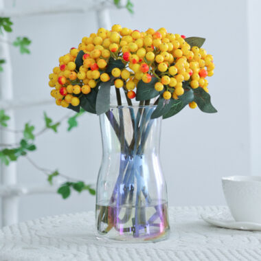 Artificial Red Berries Holly Fortune Fruit for Chinese New Year Floral Decor