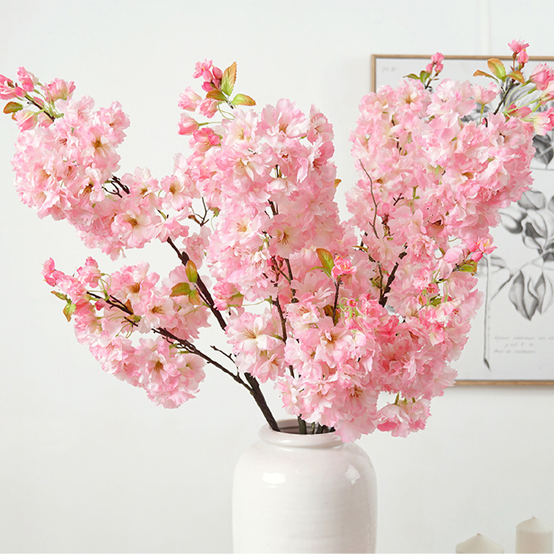 Custom Artificial Cherry Blossom Floral Wreath for Indoor Decoration
