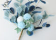 Elegant artificial eucalyptus and chrysanthemum bouquet for table decoration