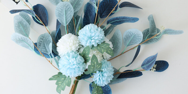 Elegant Artificial Eucalyptus Bouquet with Realistic Chrysanthemum – Premium Table Decoration (8) Elegant artificial eucalyptus and chrysanthemum bouquet for table decoration