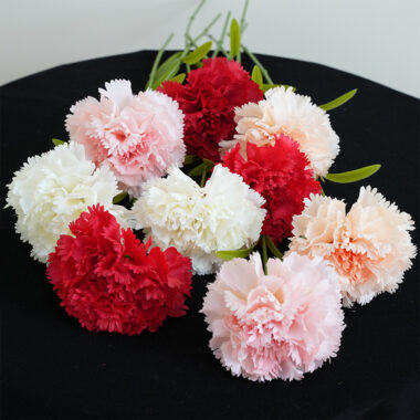 Single Artificial Carnation Flower Stem for Mother's Day Gift Decoration